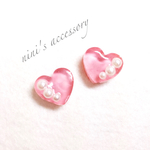 苺チョコ♡ハートタイルイヤリング