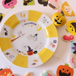 ビションフリーゼ☆ビションさんのイエローハロウィンパーティー・１９㎝プレート「ポーセラーツ」
