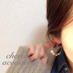 ゴールド×コットパールearring