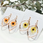向日葵×フープ ピアス/イヤリング