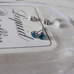 5mm ロンドンブルートパーズピアス(アレルギー対応)サージカルステンレス