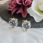 いちご　ストロベリー　フルーツ　クリア　透明　パール　チャーム