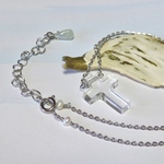 氷水晶のクロス／316L-choker necklace