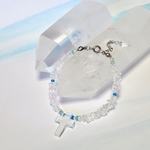 氷水晶のクロス◇Summer bracelet／316L