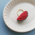 ヘアゴム Water melon🍉 ベビー キッズ 赤ちゃん 子供 女の子 男の子 手編み 髪飾り スイカ 夏