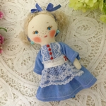 お持たせドールそばかすちゃん　ドールチャーム　布人形　人形　ネオブライス　マスコット　アリスワンピコーデ112