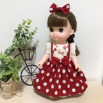ソランちゃんメルちゃん赤リボンのワンピース