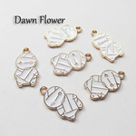 【D-0464】10pcs　ミイラ　22×13mm　ホワイト　チャーム