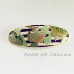 日本刺繍ブローチ「大正ロマンシリーズ  ひょうたん」～グリーン系　無病息災　吉祥文様