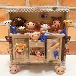 受注制作　くまちゃんがいっぱい　テディベアのいる暮らし　ミニチュア　樹脂粘土　こねこねくらぶ　ドールハウス　