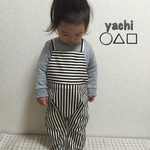 白黒細いしましま☆サロペット☆（後ろで結ぶtype）