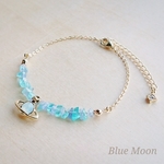Mystic blue & green ～saturn～・ブレスレット(gold)
