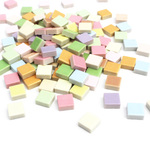 パステルmix マット20粒　10ミリ角 ガラスモザイクタイル