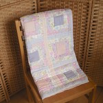 わた入りガーゼケット [M] 83×104cm（パープルMix）大人用ひざ掛けサイズ