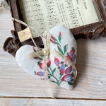 フランスアンティーク＆レース*ハート型ラベンダーサシェ*love&eco