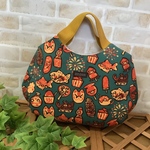 ハンドメイド◆すっきりグラニーバッグ(小サイズ)◆妖怪◆夏祭りの妖怪◆妖怪バッグ◆花日和畳◆手提げ