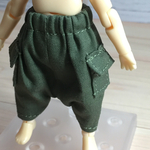ねんどろいどどーる服 専用☆単品 サルエル風カーゴパンツ☆濃いカーキー
