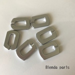 SALE【6個】長方形　四角　マットシルバー　チェーン コネクター　プラスチック