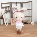 sato様ご注文品『モヘア仕立ての不思議生物もこ白ちゃん♪（お耳リボン）』