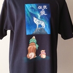 手描き   伝説の柴犬コテツストーリー？Tシャツ