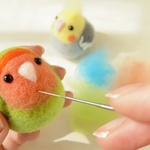 うちのコ色で作れる　羊毛フェルトいんこ饅頭キット