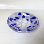 薄紫とコバルトブルーの豆皿