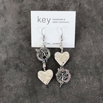 NEW!! ▽ ハート × フェアリー  アシンメトリー フックピアス / イヤリング