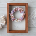 [誕生日プレゼント・結婚祝い・開店祝い]   壁掛けフレーム wreath -antique pink-