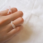 ビーズアクセサリー ビーズリンク 韓国 セット リボン