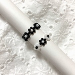 フラワービーズリング 2点セット