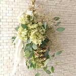 カシワバアジサイとスモークツリーのスワッグ(45cm)