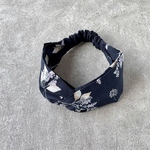 【sale】北欧調ボタニカルフラワー＊ネイビー　ヘアバンド
