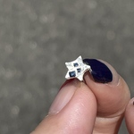 片耳用　スターモチーフ　サファイアピアス