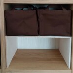 無印良品スタッキングシェルフに入る小物収納(茶２個セット)