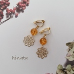 ハチミツとお花のイヤリング/ピアス/マスクチャーム