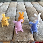 オリンピックセール！ガラスのエンジェルウサギさん5匹セット