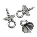 ヒートン ベイルパーツ ステンレス ネジ キャップ 金具 アクセサリーパーツ ハンドメイド