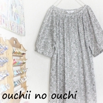 ②ribatysuki35様オーダー分　リバティ　♪ネックボタンラグランギャザーワンピース♡ベルト付き
