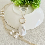 フィガロチェーンとケシパール・オーバルのネックレス（約66㎝）　