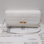 数量限定SALE＆送料無料♡LINTON社製ツイード長財布(ホワイト×ゴールド)