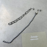 1271.2種チェーン⛓のユニセックスロングピアス lensa