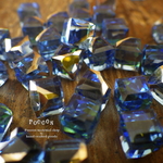  aqua gray クリスタル ガラス キューブ 6mm 10個入