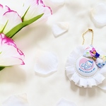 [完成品]チュールマタニティロゼット＊ホワイト