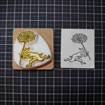 消しゴムはんこ☆鳥獣戯画　お花シリーズ⑦