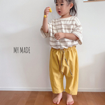 再販『ハニーレモン』ウォッシュハーフリネンのサルエルパンツ☆親子コーデ