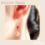 花咲くイチゴのピアス&イヤリング