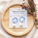 new✨1057. 押し花ブルー　ピアス/イヤリング