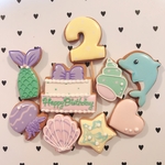 ♡一口サイズの海のアイシングクッキーセット♡お誕生日♡マーメイド