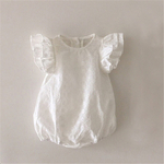 ベビー服 涼しげロンパース ホワイト✩.*˚