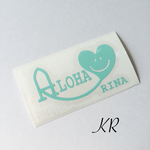 ハート①ALOHA お名前 ステッカー